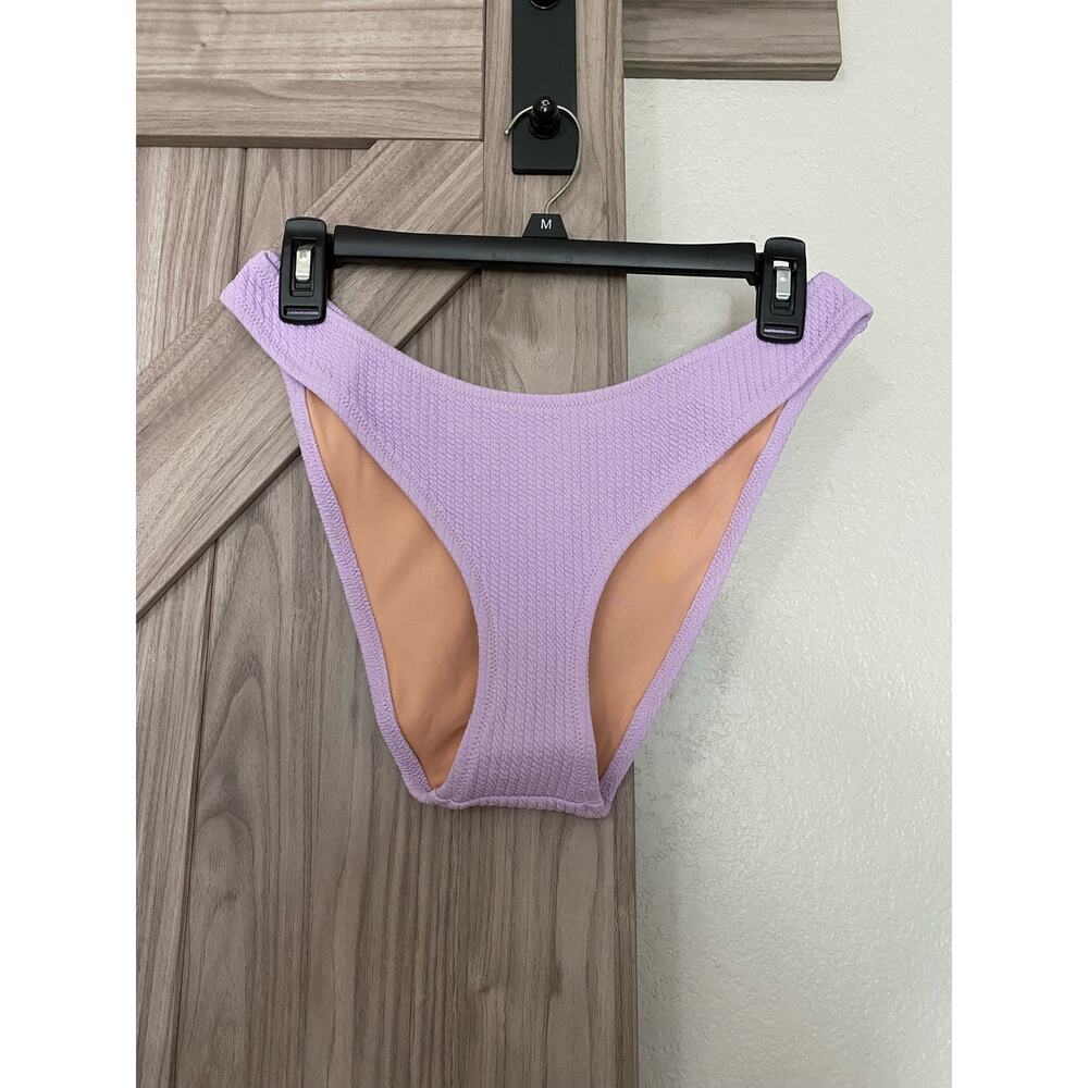 J. Crew Factory Lilac Ribbed Bikini Bottom with Peach Lining